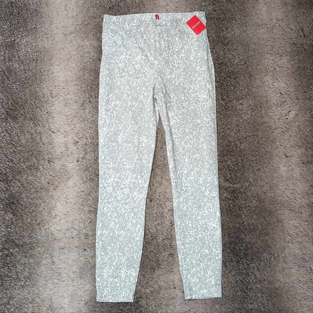 SPANX Ankle Jean-ish Legging Speckled Grey Women's Medium NWT